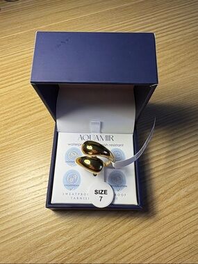 Waterproof Gold Plated Signature Dome Ring - New in Box